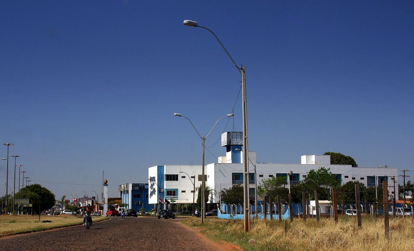 Área da fronteira internacional na Avenida Dr. Francia, em Pedro Juan Caballero.